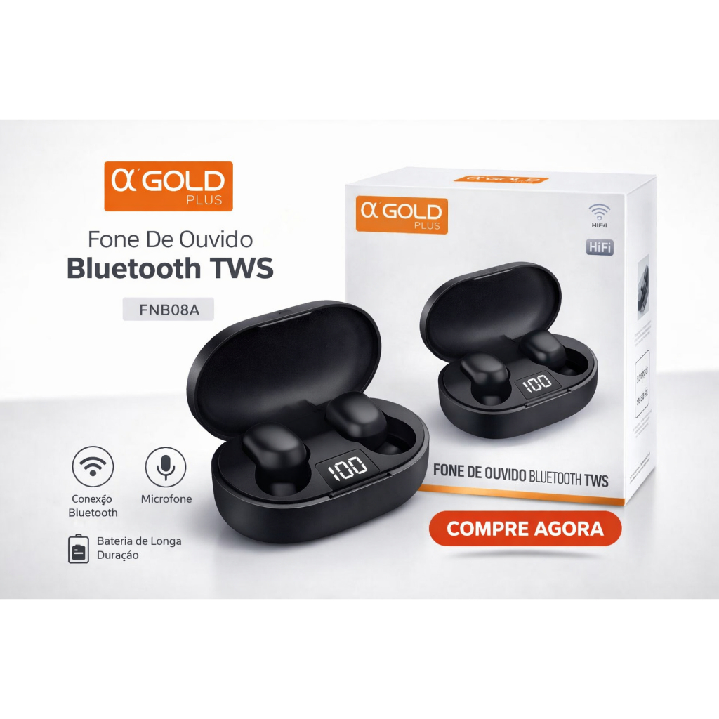 fone bluetooth sem fio, fone tws, fone bluetooth barato, fone com display, fone wireless, fone para celular, f