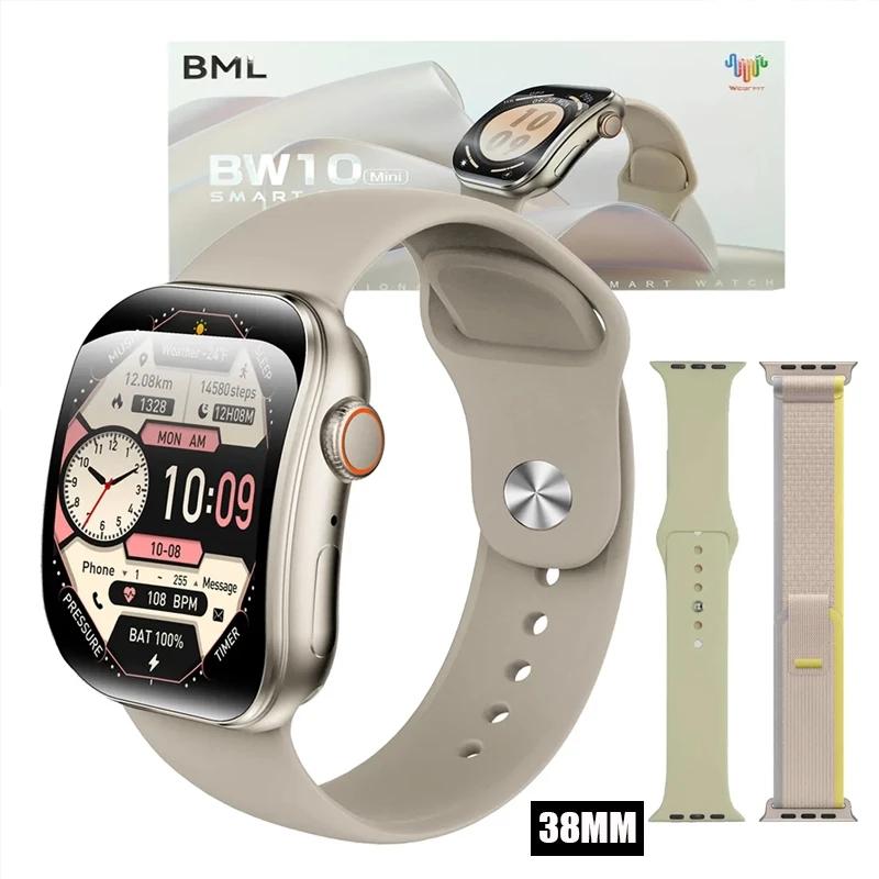 Nova Smartwatch BW10 MINI 38mmSérie 10 Relógio Inteligente Esportivo À Prova D'água NFC GPS Bluetooth CALL Sma