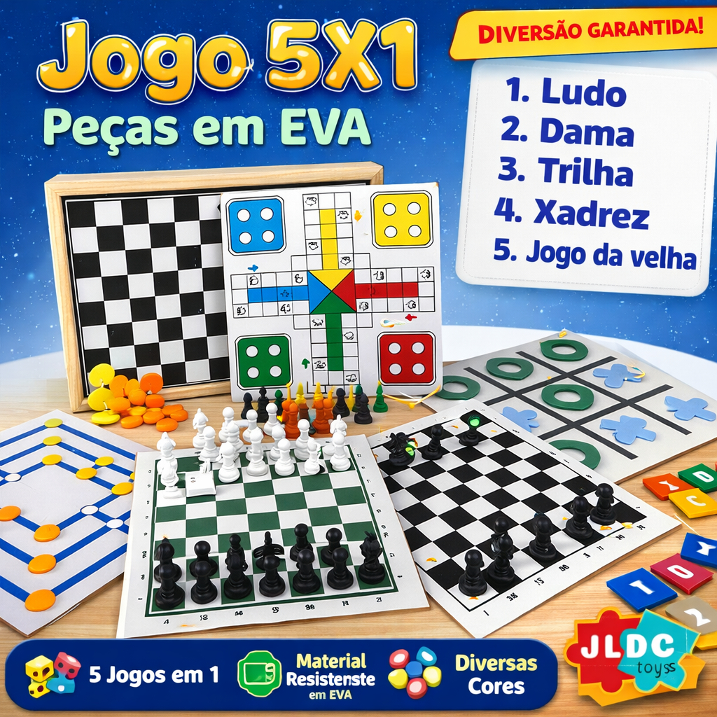 Jogos tabuleiro Dama, Jogo Da Velha, Ludo, Trilha, Xadrez Jogo de Tabuleiro Jogos de Mesa