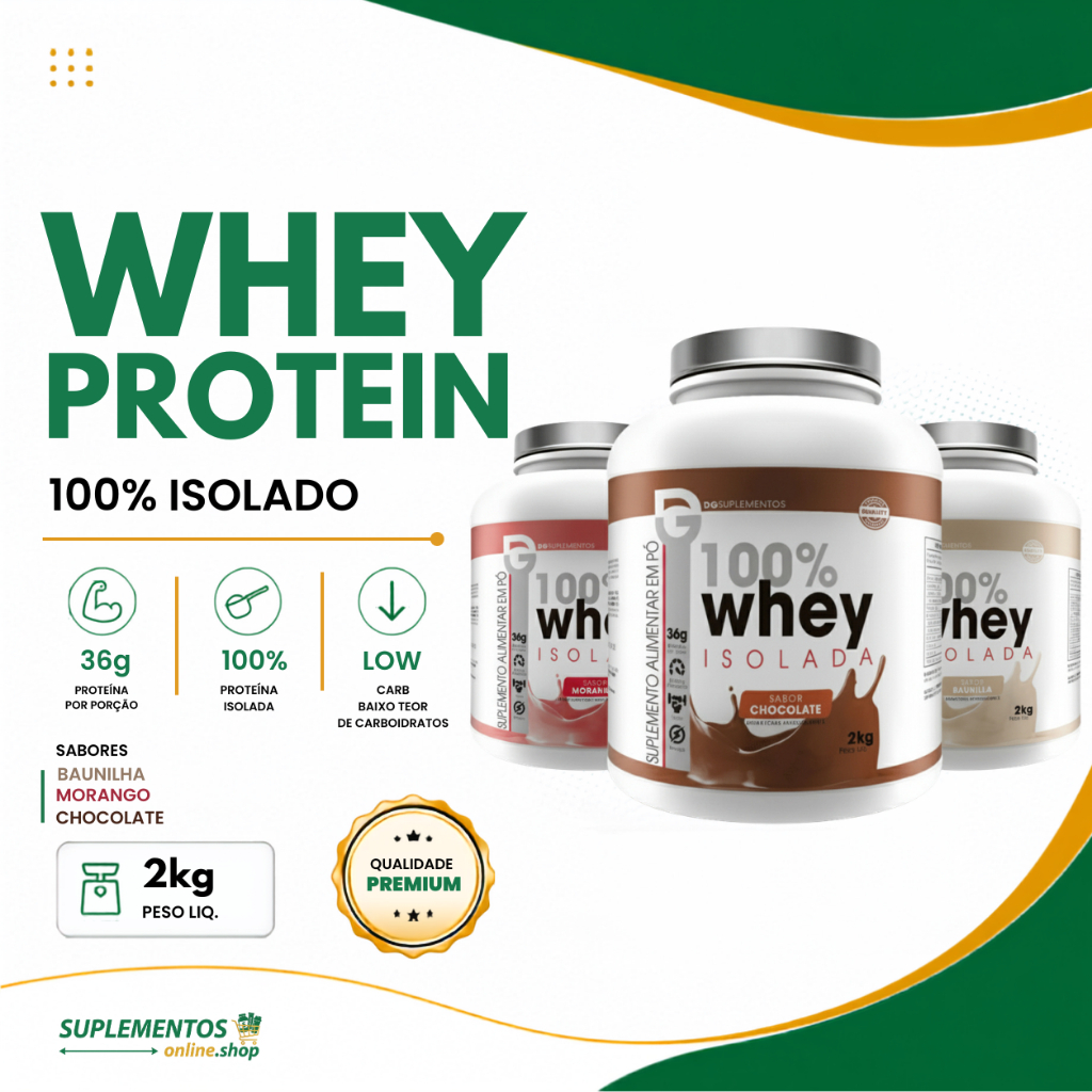 Whey Protein 100% Isolada 2kg - DG Labs - Whey Protein Isolado