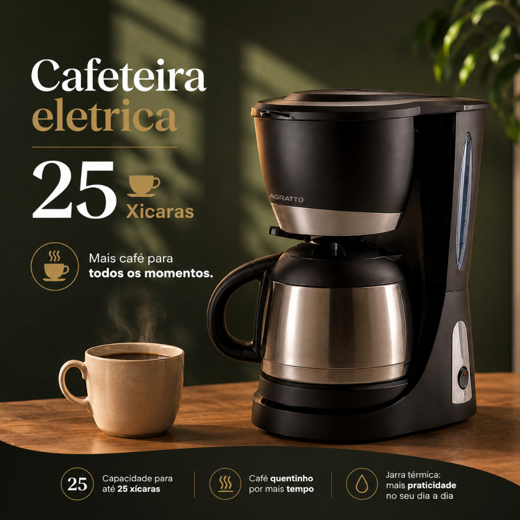 Cafeteira Elétrica 25 Xícara Cafeteira Grande 127V Cafeteira Com Jarra Inoxx Cafeteira coffee Break