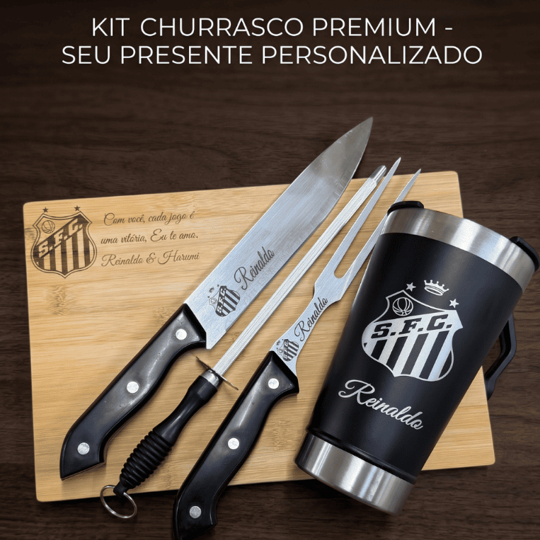 Kit Churrasco Personalizado presente homem kit churrasqueiro cantinho do churrasco lembrancinha com copo termi