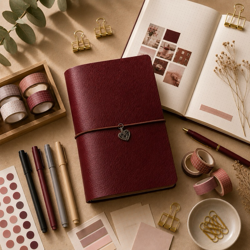 kit caderno Traveler Mnemori Mini A6 caderno diário pingente sketchbook journal bujo kit com 3 caderno sem pau