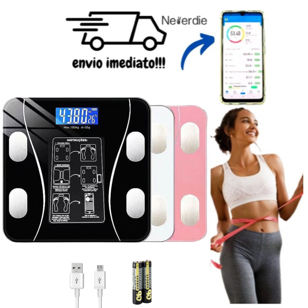 Balança Digital Medidora Corporal Bioimpedância balança digital corporal balança corporal até 180kg