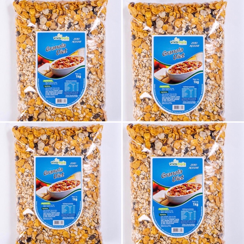 Kit 4 Granolas Diet 1kg Shopee Brasil