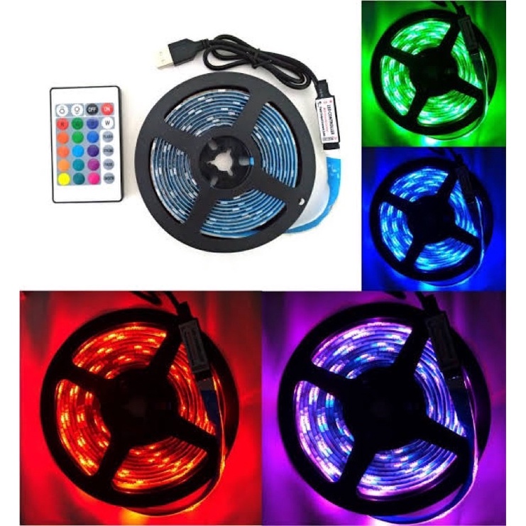 Striscia LEDTV/PC SMD5050 5VDC/Usb Controller RGB-Telecomando X1M 40