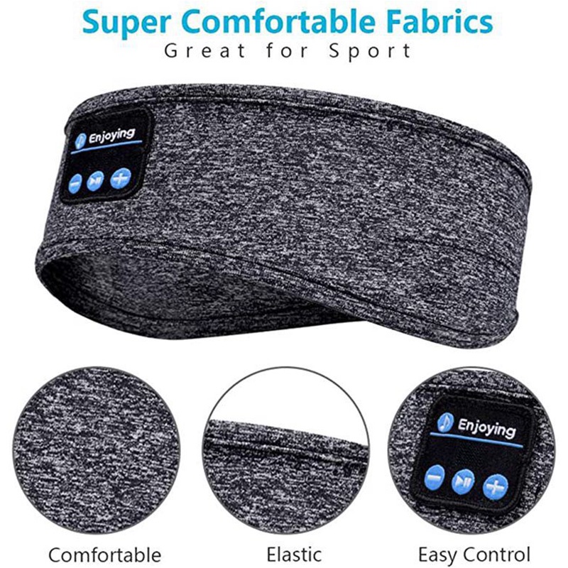 Maschera wireless Bluetooth 5.0 per dormire Sport Shadow Xiaomi IOS Android Tutti i telefoni_voghion.com