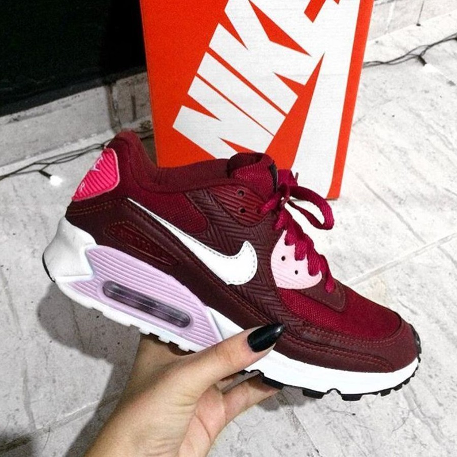 Air max hot sale 90 feminino vermelho