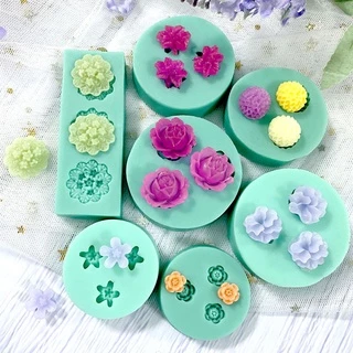 Fondant Mini Flor Molde De Silicone De Chocolate DIY Handmade Da Do Coração Modelo De Cozimento Dia Dos Namorados Bolo