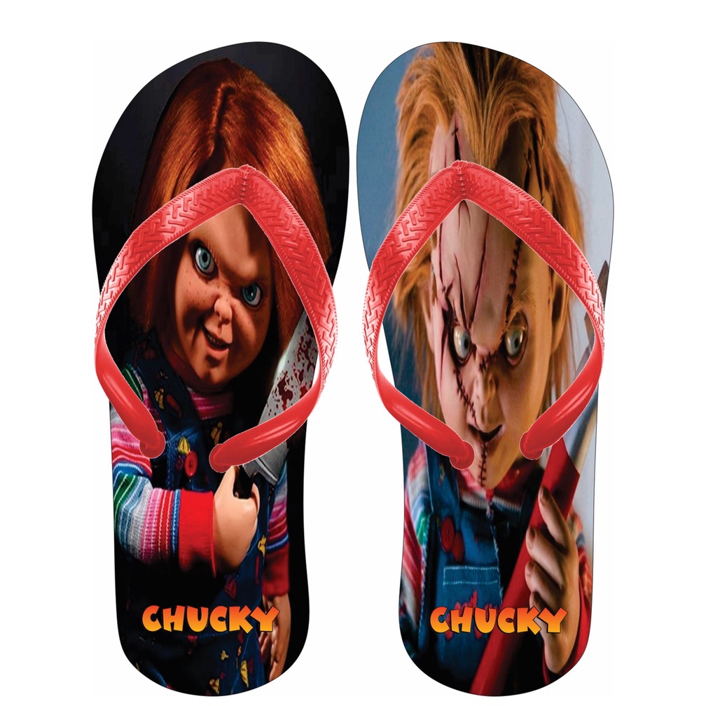 Chinelo Sandalia Brinquedo Assassino Chucky Boneco Filme Terror