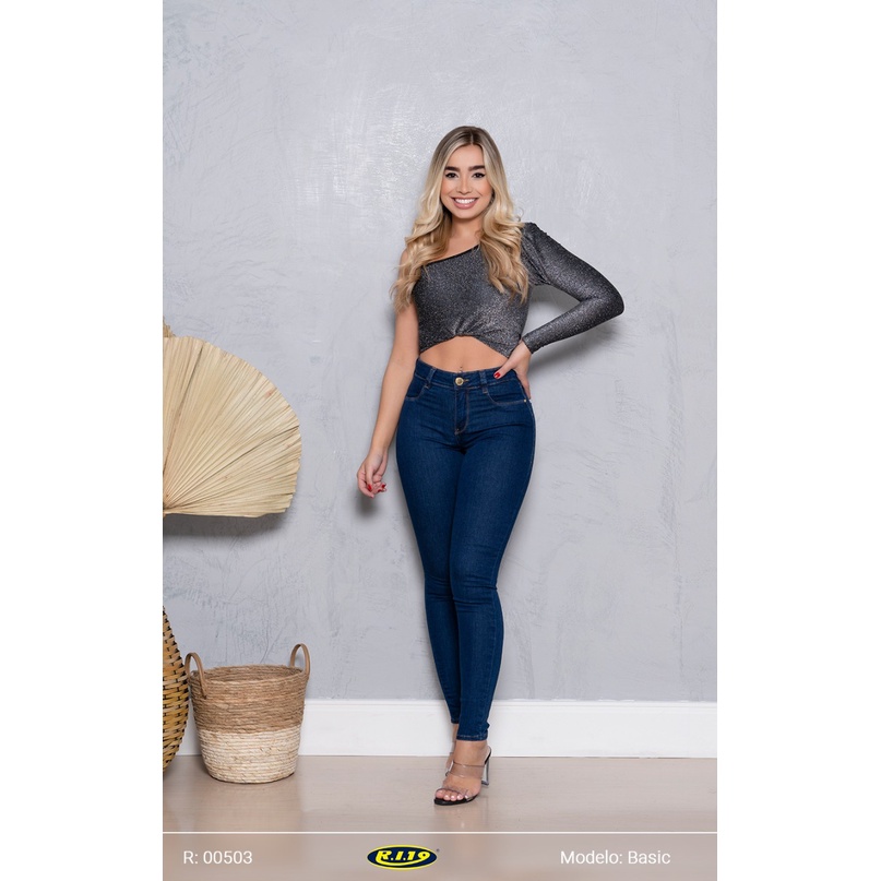 Calça Preta Feminina em Sarja Básica - RI19 JEANS - Calça Jeans