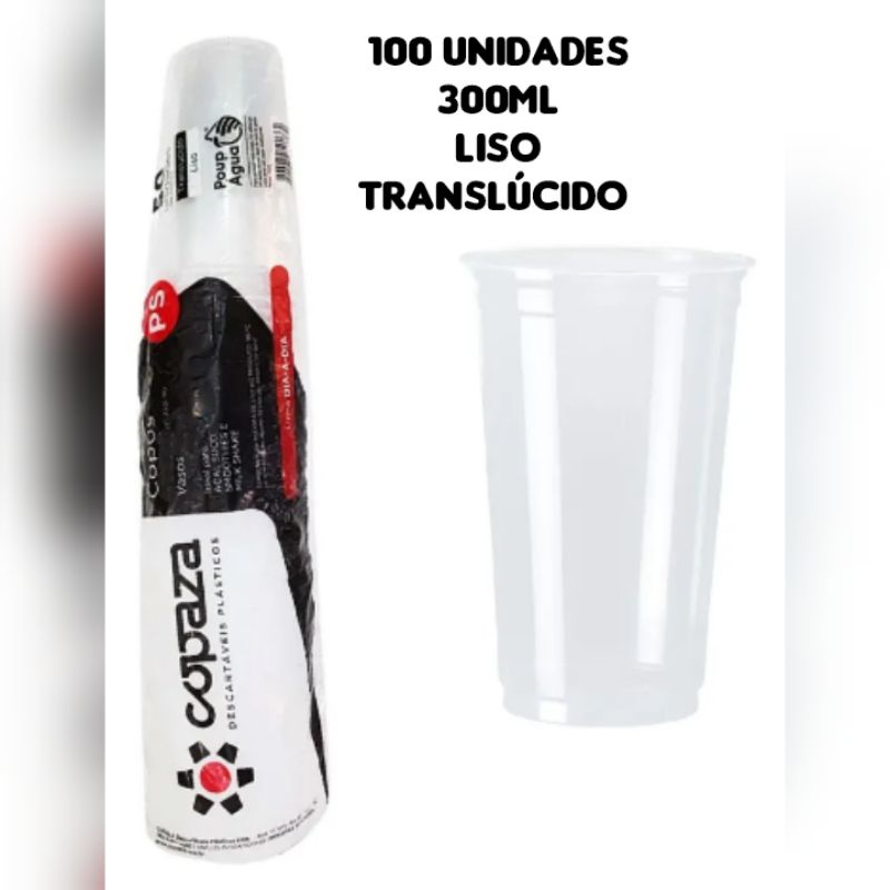 Copo Descartável Branco de Festa - 300ml - 100 Unidades - Extra Festas