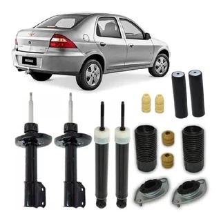 4 Amortecedor+ 4 Kit Suspensão Prisma 2006 2007 2008 2009