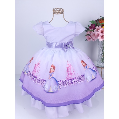 Vestido Princesa Sofia Para Festa Infantil no Shoptime