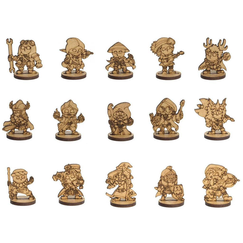 Kit de Miniaturas Funko Personagens para RPG D&D em MDF