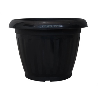 Vaso flor Romano Cachepot Plantas Plastico N°3- Preto