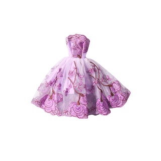 Roupas de boneca de 30 cm despertar vestido de princesa bordado de renda  acessórios de vestir roupas