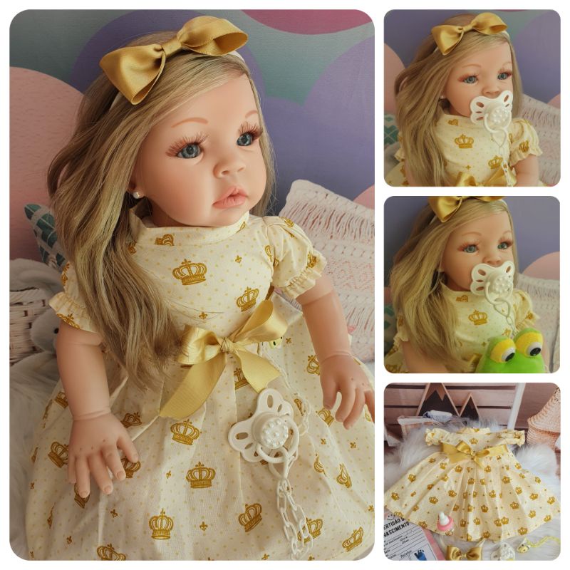Boneca Bebe Reborn Menina princesa Barata