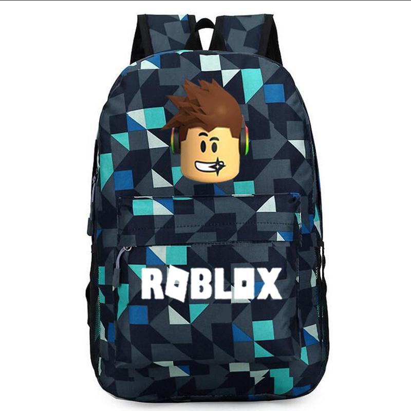 Roblox-Mochila Impressa Dupla Face para Meninos e Meninas, Mochila