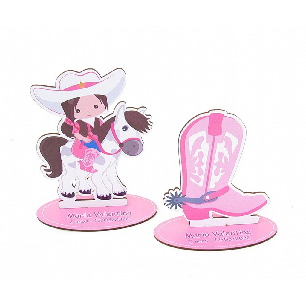 100 Jogo Da Velha Menina Country Mdf Colorido Lembrancinhas