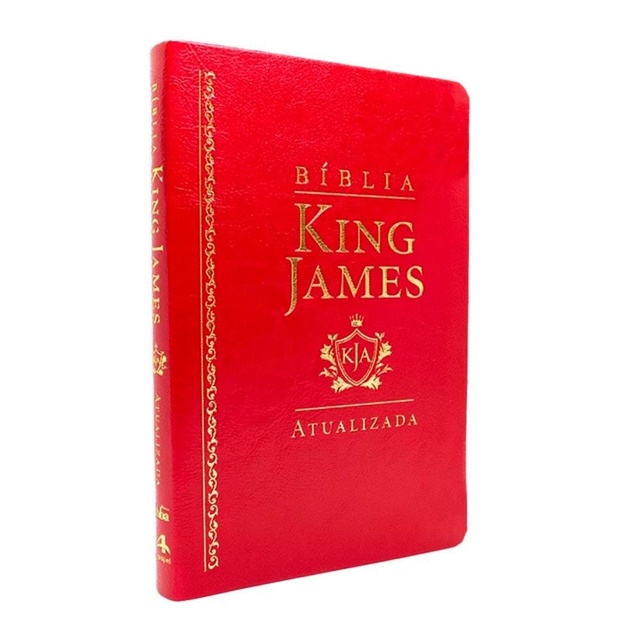 Bíblia King James Atualizada Slim Luxo Vermelha | Shopee Brasil