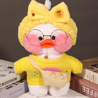 Último lalafanfan Duck 30cm Paper Duck Ácido Duck Pelucia Hialurônico  Pequeno Pato Amarelo Boneca De Café Intercambiável Brinquedo De Pelúcia  Fofo Menina bebê Brinquedo Presente De Natal