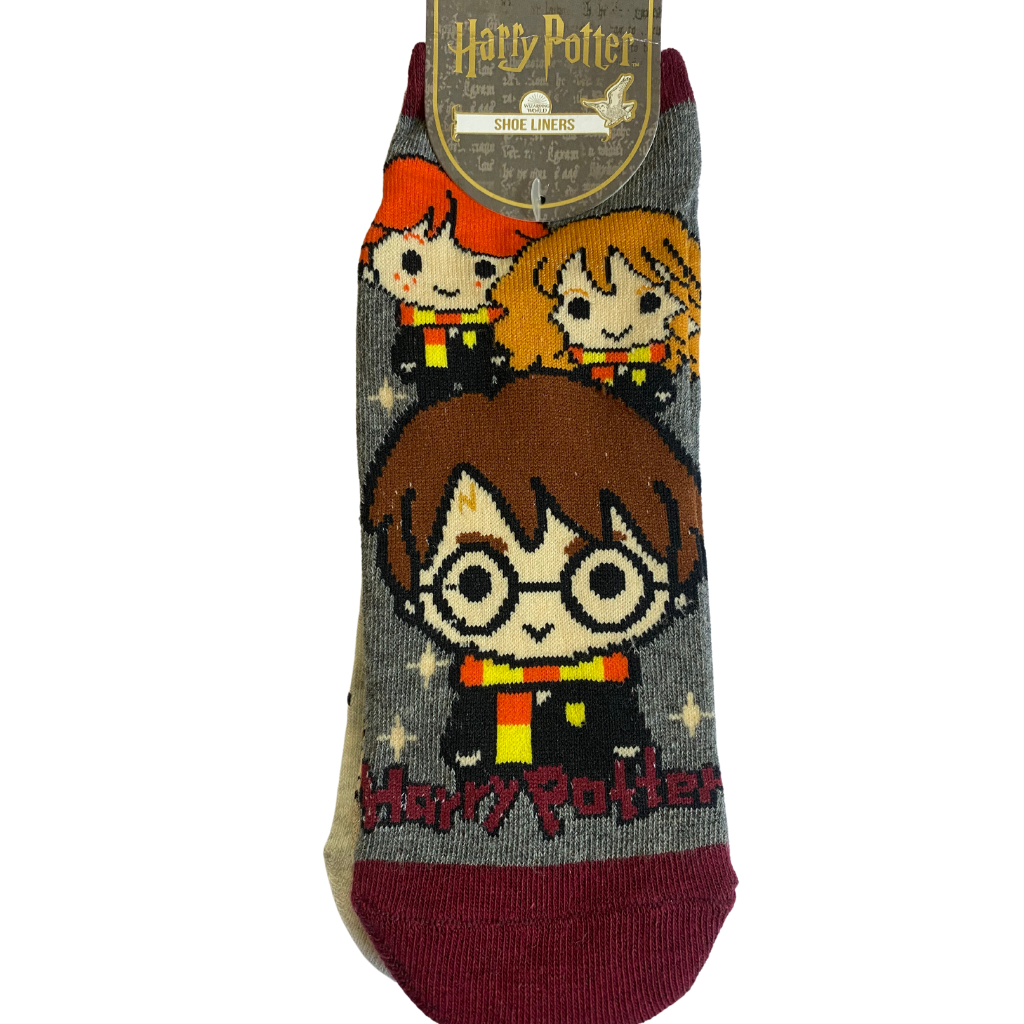 Kit com 3 Pares de Meias soquete Harry, Hermione e Rony - Harry Potter