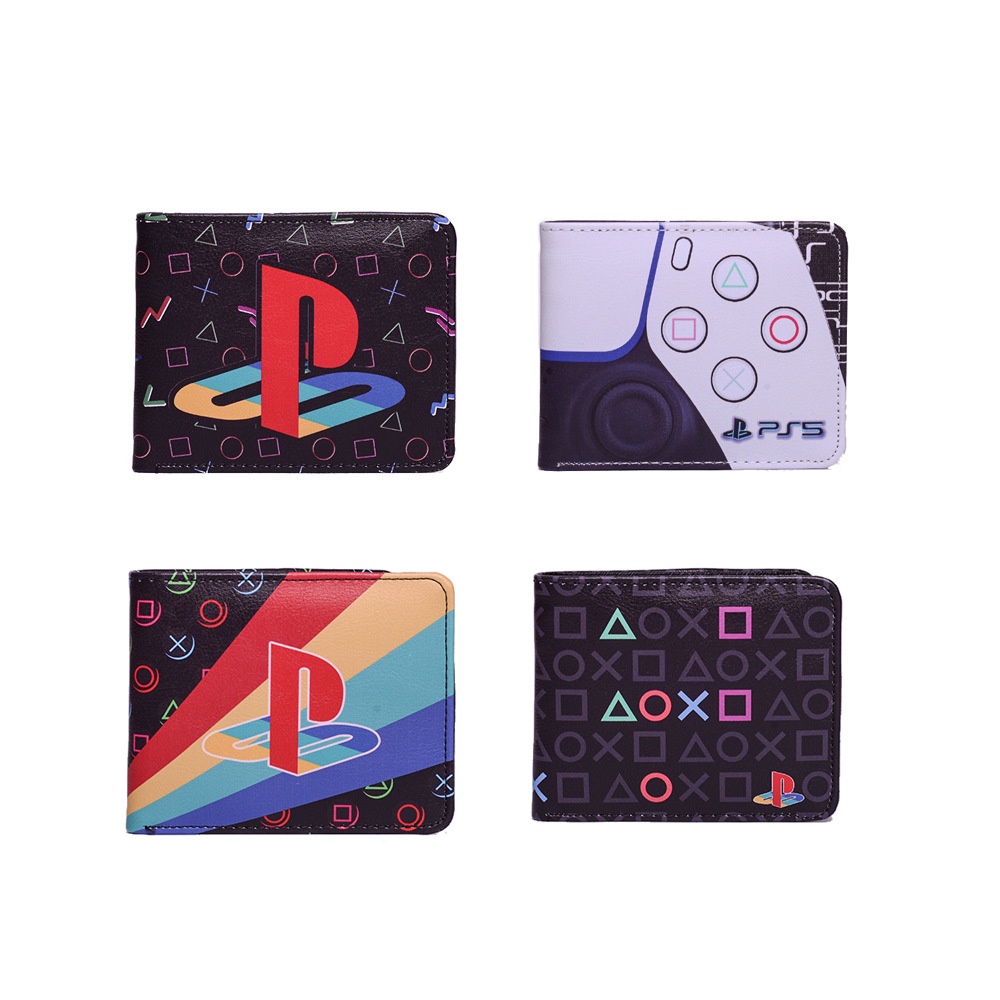 Carteira De Couro Pu Casual Com Estampa De PlayStation Porta-Moedas/Presentes Para Meninos E Meninas Bolso De