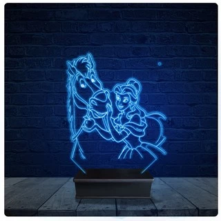 Luminária Led Acrilico Abajur - Princesa disney 02
