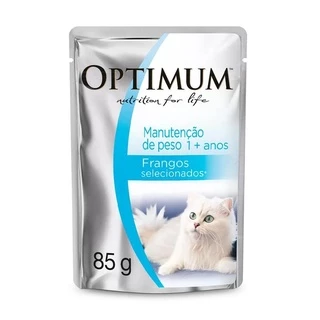 Optimum Sache Gato Adulto Manutenção De Peso Frango 85g
