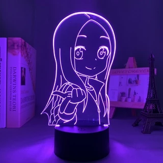 Iluminação Anime Led Teasing Master Takagi San Para Quarto Infantil Decoração De Aniversário Manga 3d Lâmpada