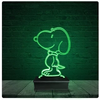Luminária Abajur Acrílico Led - Snoopy