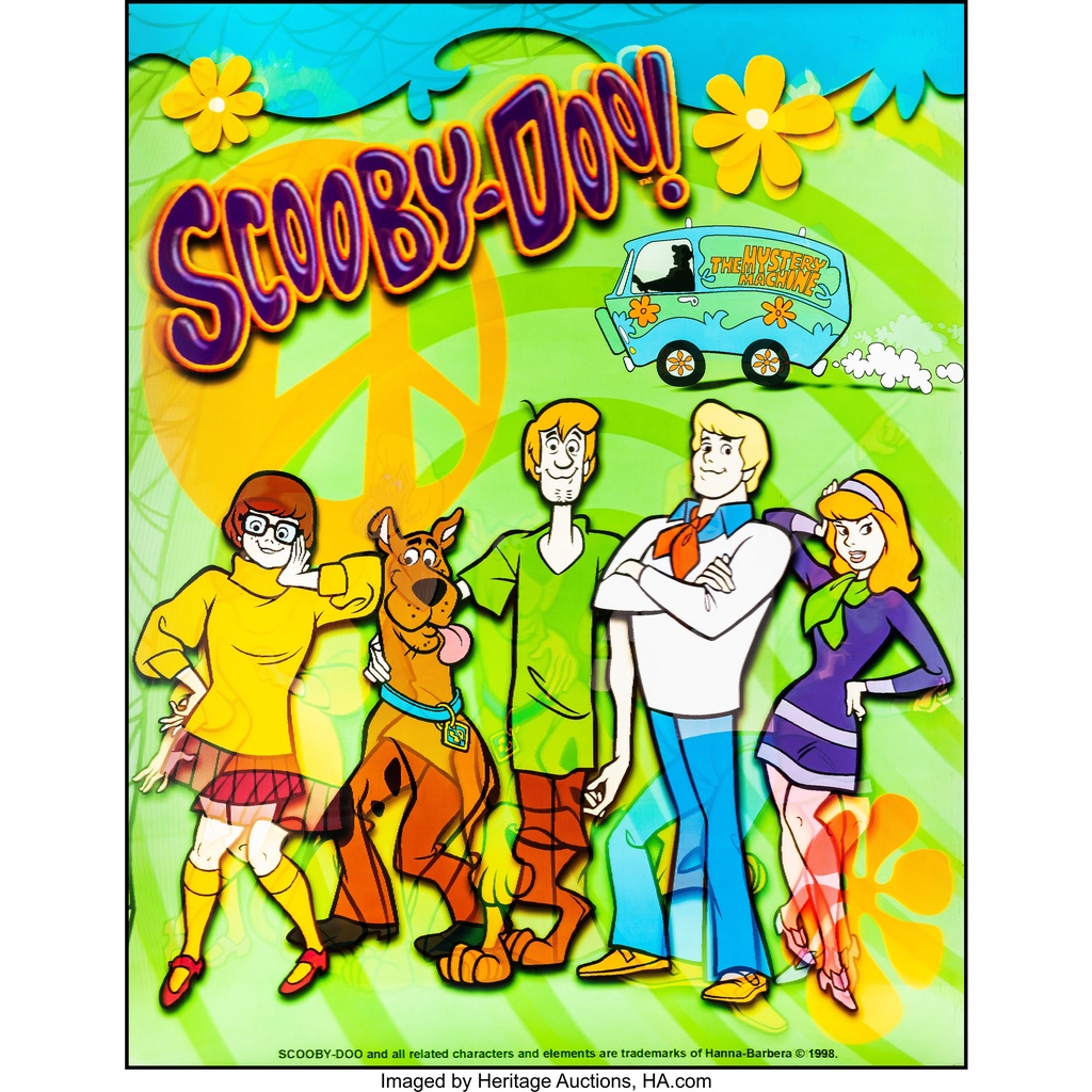 Quadro Scooby-doo Fred Velma Daphne Salsicha Anos 80