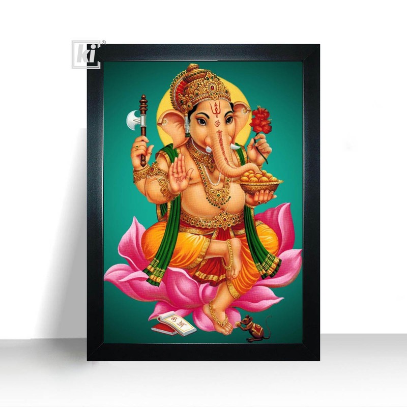 Quadro Decorativo Lord Ganesha Moldura Grande | Shopee Brasil
