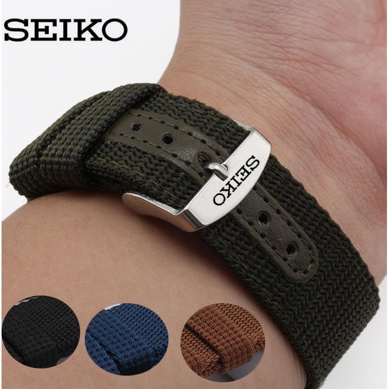 Seiko No . 5 Nylon Strap/Canvas Pin Fivela Pulseira/Homens Mulheres À Prova D'água Sweatproof 18mm/19mm/20mm/22mm/24mm