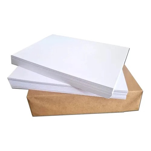 Papel cart o branco grosso 240gr tam a4 100 folhas offset chambril