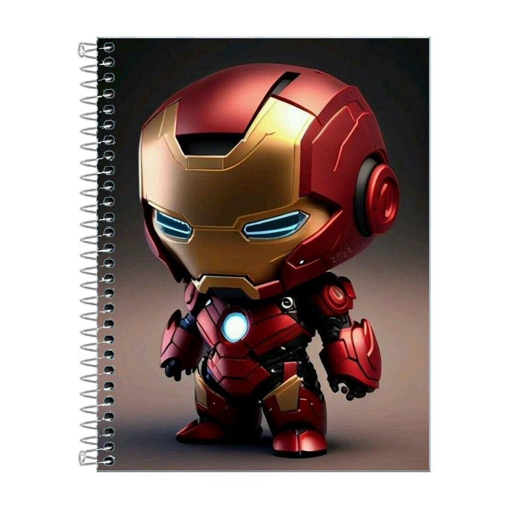 Caderno Mini Homem de Ferro 1 Matéria Escolar 80 Fls | Shopee Brasil