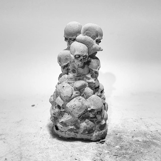 Adorno Crânios de Caveira para Enfeite de Mesa Feito de Cimento decoração halloween dia das bruxas Premium MALEOGA