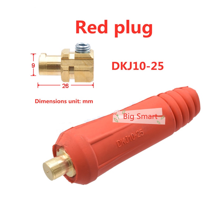 Jeu De Connecteurs Rapides Pour Soudeuse DKJ - Fiche Mâle Et Adaptateur Panneau - Cuivre, Choix De Diamètre (10-95mm)