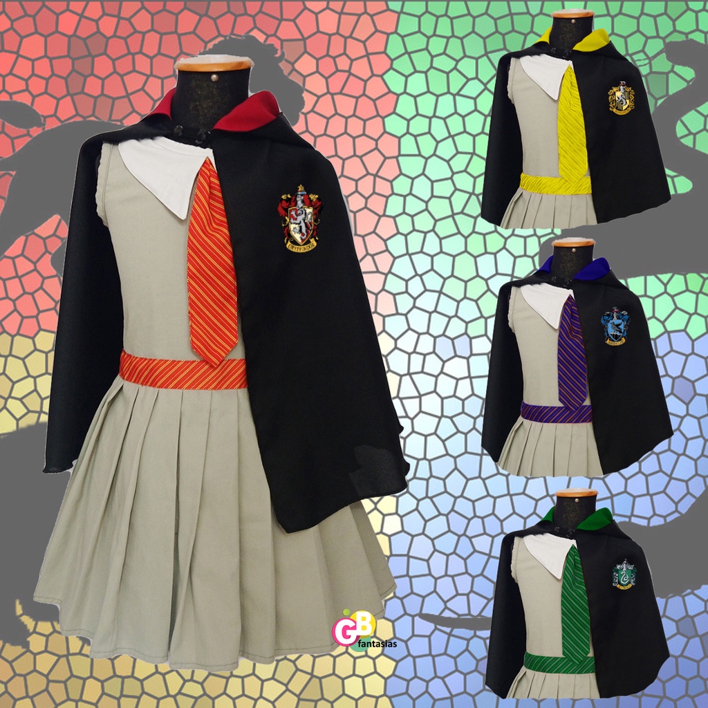 Fantasia Uniforme Hogwarts Hermione Vestido Infantil/juvenil | Shopee ...