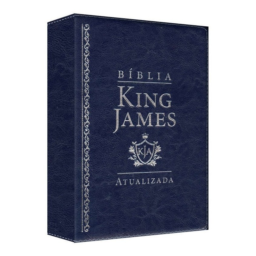 Bíblia King James Estudo Kja Atualizada Azul Luxo At Nt | Shopee Brasil