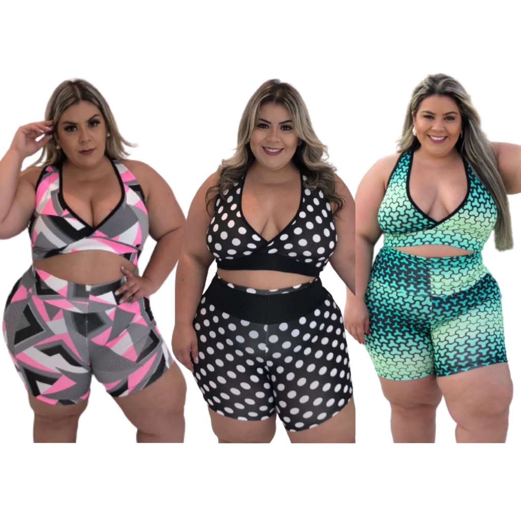 Roupas plus best sale size para academia