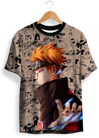 Camiseta Camisa Naruto Akatsuki Nuvem Anime Mangá Branca