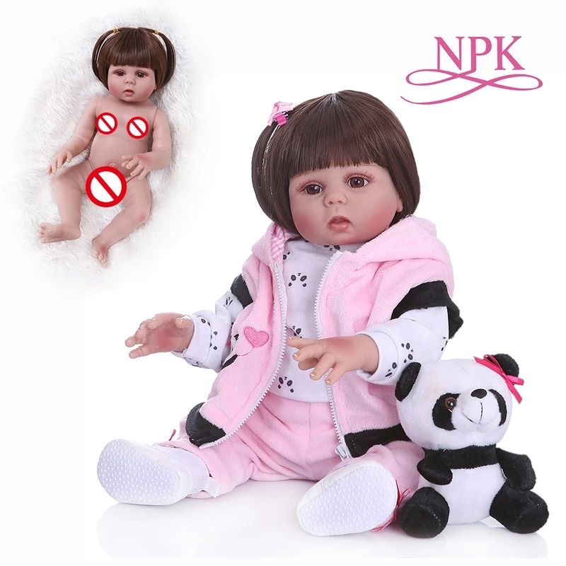 NPK 58cm Silicone Reborn Baby Dolls Boneca Reborn Realista Fashion