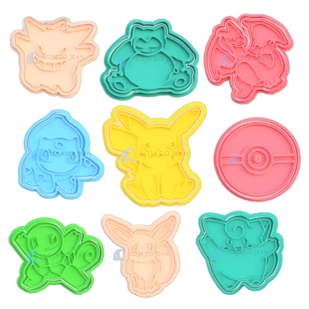 Cortador Pokemon Pikachu Go Biscoito Cookie Pasta Festa Decoração ESCOLHA