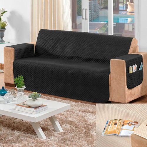 Protetor De Sofá 2 Lugares Pvc Impermeável Matelado