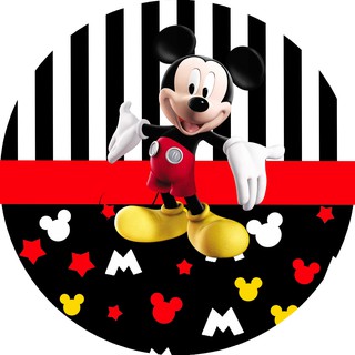 Painel Redondo Sublimado Em Tecido 1,5X1,5 Mickey