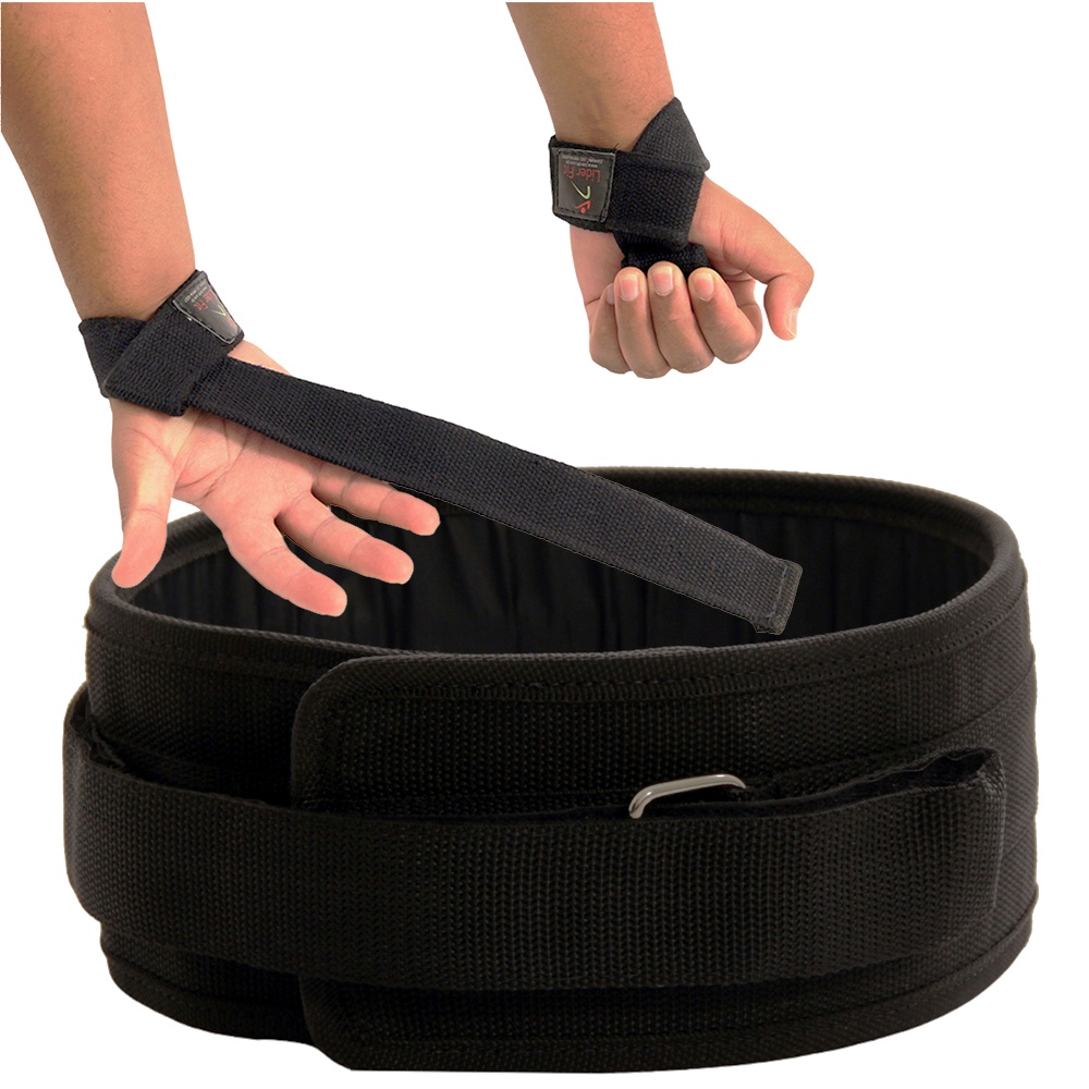 Cinto Musculação Para Agachamento Levantamento De Peso + Fita Strap ...