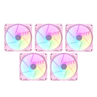 Kit 5 Cooler Fan Gamer Hyrax Rosa, 120mm, A-RGB, - HCL605P