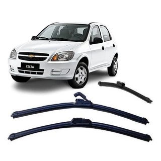 Kit Palhetas Limpador De Parabrisa Dianteiro + Traseiro Celta 2004 até 2013 em Oferta na Shopee